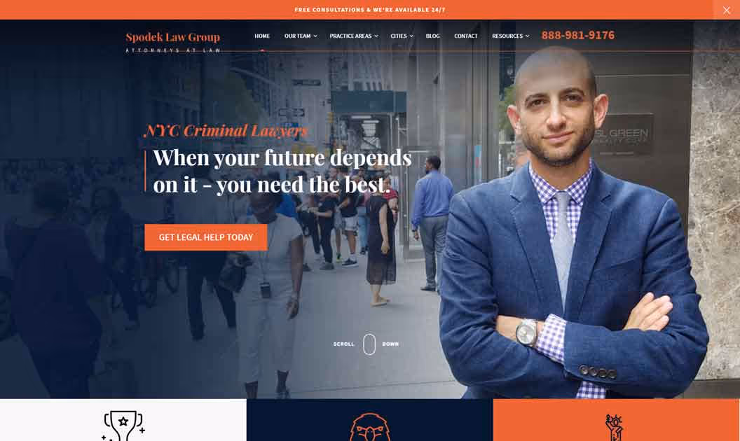 attorney website homepage example 2