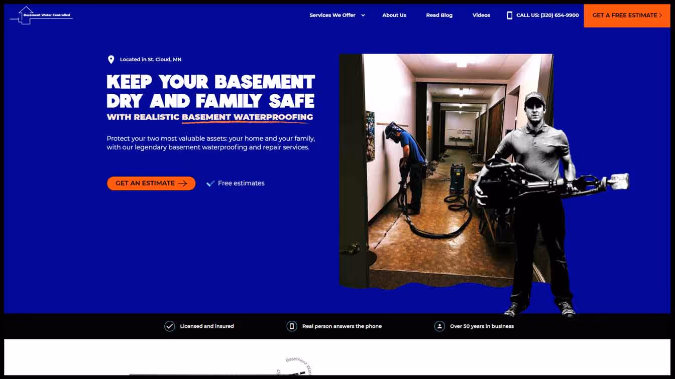 Basement Water Controlled Website