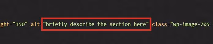 add alternative text to the image