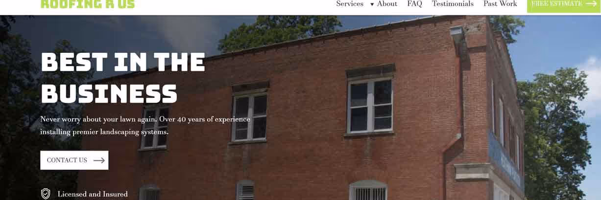 vague website headline