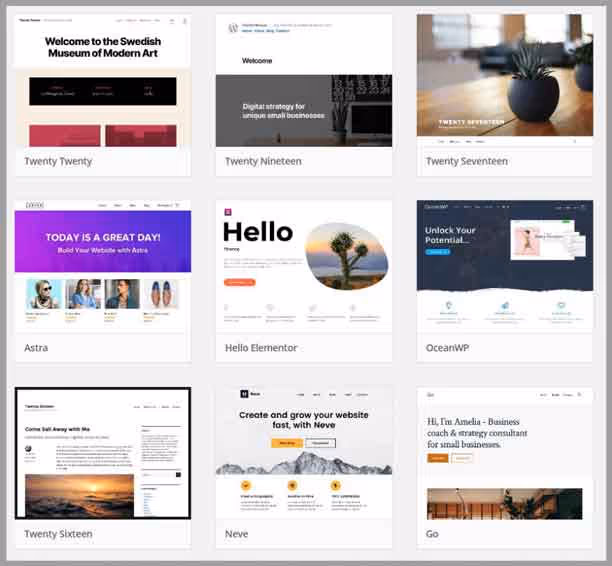 wordpress template themes
