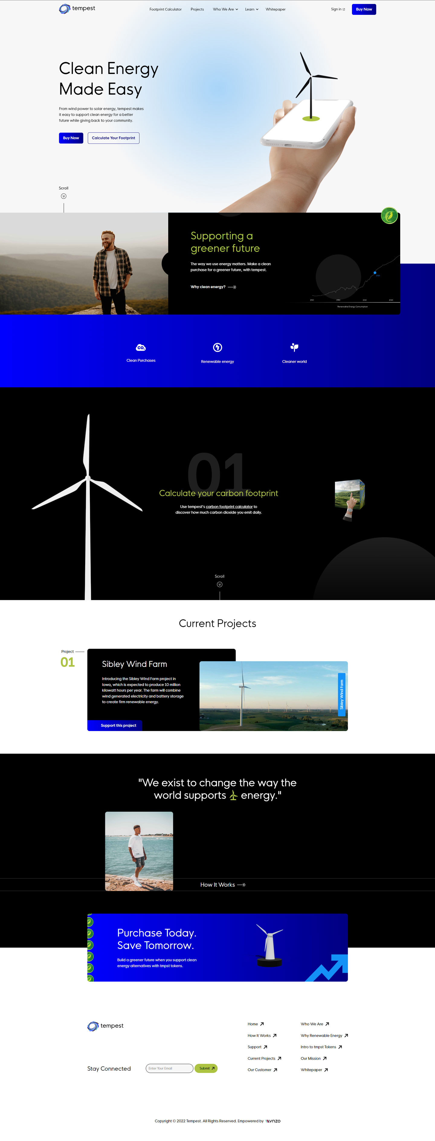 Tempest crypto blockchain web design